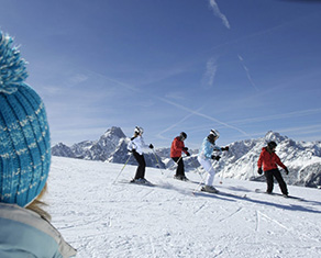 Skiing Dolomites